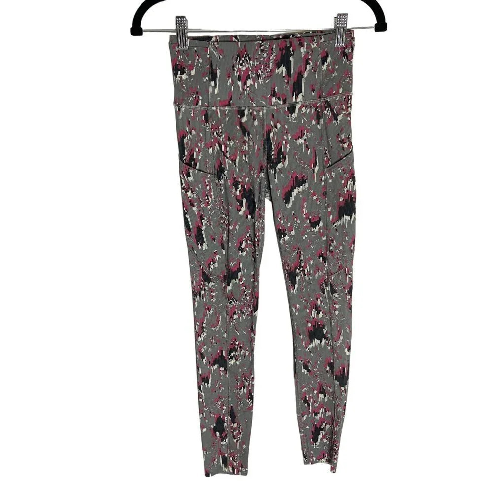 Lululemon Fast and Free High Rise Tight 25" Floral Flux Multi-sz 4